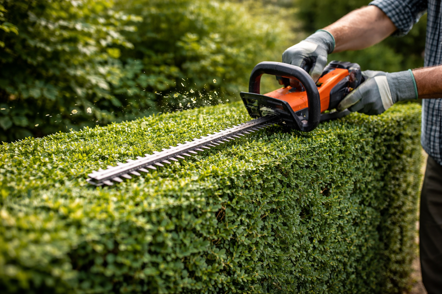Professioneller Heckenschnitt für gepflegte Gartenhecken